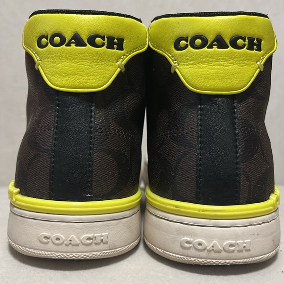 COACH TOP SNEAKER CLIP HIGH IN SIGNATURE CANVAS, SIZE 8.5 - Picture 3 of 5